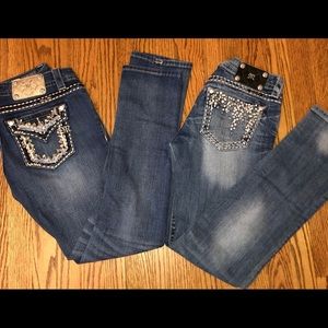 TWO pairs of MissMe Jeans. Size 27. Like new!
